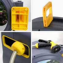 Automatinė sodo žarnos ritė su laikikliu ir žarna, 30 m, REAL GARDEN RC-K-2218
