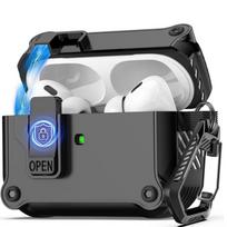Case for Airpods Pro 3/4 Secure Lock Clip Automatic Pop-up Full Drop Protective Case Cover for AirPods 4/Pro 3 with Cleaning Kit for Airpods Pro 3 balta