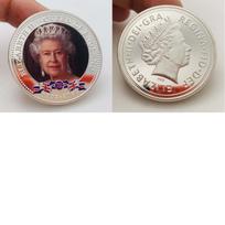Anglijos karalienė Elžbieta II, paauksuoti dažyti proginiai monetos, auksinės monetos, monetos, proginiai medaliai 40mm