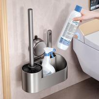 Yiwei No-Drill Wall-Mounted Toilet Brush Set