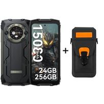 Blackview BV9300 Pro Helio G99 tvirtas telefonas Android 13 RAM 8GB/12GB ROM 256GB 6.7 120Hz Ekranas 15080mAh Su 33W Charge 100LM žibintuvėliu 12+256 with a phone case juoda