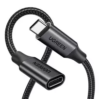 Kabelis ilgiklis USB C kištukas - USB C lizdas USB3.2 100W 1m 10Gbps juodas US372 UGREEN