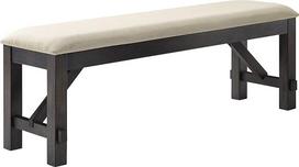 "Crosley Furniture Hayden" 4 dalių sulankstomų lapų valgomojo komplektas su 2 kėdėmis ir suoliuku
