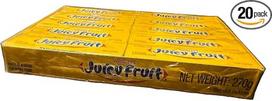 "Wrigley's Juicy Fruit" kramtomoji guma - 20 pakuočių - 20 x 5 juostelės - pakuotė po 100 vnt.
