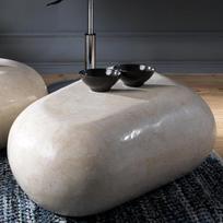 Akmenys "Fossil Table", baltas agatas, baltas, 52 x 98 x 27 cm