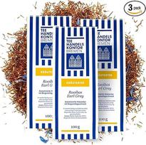 Aukštos kokybės "Rooibos" arbata | Elegantiška raudonojo krūmo arbata | 3 x 100 g | Rooibos Earl Grey | Pagaminta Šiaurės Vokietijoje | TEE HANDELSKONTOR BREMEN