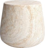 Imperijos meno tiesioginis Travertino akmens apdaila Italijos dizainas MgO šoninis stalas, skirtas gyvenamajam kambariui, miegamajam, biurui 18,8 x 18,8 x 16,1 colio