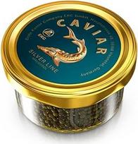 Juodųjų eršketų ikrai 50 g Silver Line, Malossol Fish Caviar, juodieji ikrai, Sibiro eršketai Beluga