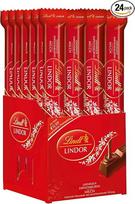 Lindt šokoladas LINDOR Viso pieno šokolado lazdelės | 24 x 38 g šokolado plytelės | Su minkštu tirpstančiu viso pieno šokolado įdaru | Šokoladinė dovana | Dovanų pakuotė