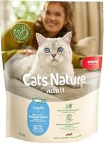 MERA Cats Nature Trout Premium Cat Food Dry 2 kg Sausas suaugusių kačių sausas ėdalas be grūdų ir cukraus Didelio mėsos kiekio sausas kačių ėdalas