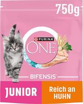 PURINA ONE Bifensis Junior 1-12 kačių maistas kačiukams, sausas, gausus vištienos, 6 vnt. (6 x 750 g)