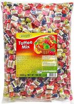 Woogie Chewy Toffee Mix 3 kg spalvingų kramtomųjų saldainių biri pakuotė, supakuota atskirai Puikiai tinka karnavalui ir vakarėliams kaip velomobiliai ir mėtoma medžiaga Vaisių ir šokolado kramtomieji saldainiai, sandėliavimo pakuotė