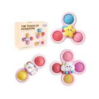Žaislų rinkinys WOOPIE BABY Space Spinner Pop-it Sensory Toy 3 vnt, rožinės spalvos