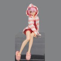 15 cm Rem Anime figūrėlė RE: Nulinis gyvenimas kitame pasaulyje Ram Loungewear Sėdintis modelis Makaronų kamštelis PVC lėlės žaislas mėlyna
