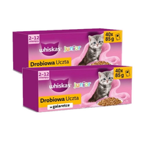 WHISKAS Junior Poultry Feast in Jelly – šlapias kačių maistas – 80x85 g
