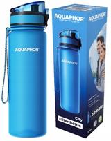 AQUAPHOR 1 filtruojantis butelis, vandens filtro kasetė, 0,8 L, mėlynas