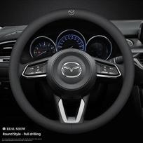 2025 Karštas 38cm Nappa odos neslystanti automobilio vairo apdangalas Mazda Speed 2 3 5 6 Atenza CX80 CX70 CX90 CX3 CX5 CX8 MX30 CX