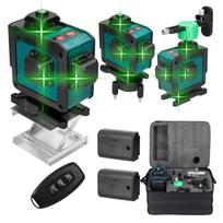 Daugiafunkcis 16 eilučių lazeris, 3 laipsnių lygis, savaiminio niveliavimo funkcija, niveliavimo įrankis įvairiakryptis įžeminimas UK Plug without Tripod Stand įvairiaspalvis