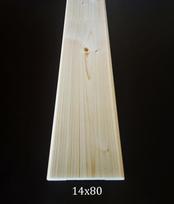 Durų apvadai AD-3, 2,3 m, matmenys 14 x 80 mm, šiaurės eglės, jungti