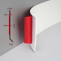 300cm Grindjuostė PVC Grindjuostė Namų Sienos Krašto Dekoravimo Juosta Grey-10cm x 3m