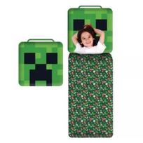 Minecraft: Creeper miegmaišis pagalvėje - 60 x 130 cm