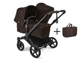 Universalus vežimėlis pametinukams Bugaboo Donkey 6 DUO 2in1 Cocoa brown/Cocoa brown /black frame