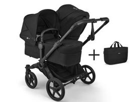 Universalus vežimėlis pametinukams Bugaboo Donkey 6 DUO 2in1 Heritage black/Heritage black/black frame