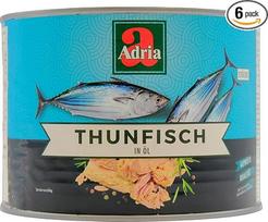 "Adria" tunas aliejuje, 6 vnt. (6 x 1,26 kg)
