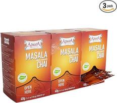 "Apsara Masala Chai" arbata - 3 rinkiniai (60 arbatos maišelių) - aštri juoda arbata su imbieru, cinamonu ir kardamonu - aukščiausios kokybės indiškos Chai prieskonių arbatos mišinys