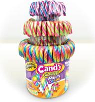 "Candy Cane" - kalėdiniai saldainiai - 100 vnt. pakuotė (įvairių spalvų)