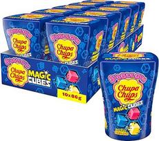 "Chupa Chups" stebuklingi kubeliai, 10 stebuklingų kubelių dėžutės, kramtant keičia spalvą, tinka gimtadieniui 10 x 86 g