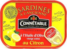 "Connetable" - "Au Citron Sardines" - 115g (15 vnt.)