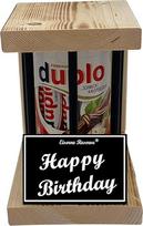"Duplo Bar" - avarinis rezervas - juodas leidimas - laimingas gimtadienis - gimtadienio dovana - miela juokinga medinė dovanų idėja vyrams ir moterims