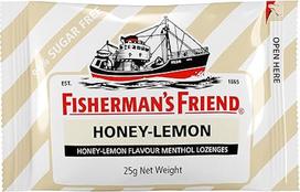 "Fishermans Friend" medaus ir citrinų pastilės be cukraus 25g x 12