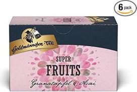 "Goldmännchen Tee Super Fruits" su granatais, acai, aronijomis, šeivamedžio uogomis (6 x 45 g)