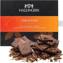 "Hallingers Orange" - rankų darbo pieninis šokoladas su apelsinais be alkoholio (dėžutė) - dovana vasarą ir puiki dovana kepsniams | gimtadienio sveikinimai, jubiliejus, naujų namų atgavimas