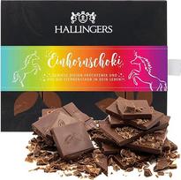 "Hallingers Unicorn" šokoladas - rankų darbo, be alkoholio (dėžutė) - rankų darbo šokoladas su mango ir vanile - dovana vasarą ir puiki dovana kepsniams | Gimtadienio sveikinimai Jubiliejus