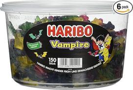 "Haribo Vampis" 150 vienetų apvalioje skardinėje, 1200 g