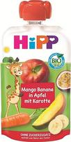 "HiPP Organic Quetschie Mango Banana in Apple with Carrot" (8 x 100 g), nuo 1 metų, vaisių ir daržovių tyrė, be pridėtinio cukraus, veganiška, geriausios ekologiškos kokybės