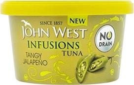 "John West Tuna Infusions Jalapeno" 80g - 6 pakuočių pakuotė