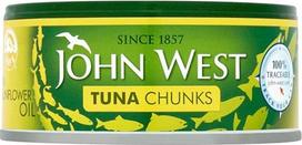 "John West" 12 tuno gabalėlių aliejuje 145g