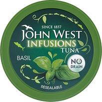 "John West" 6 x tuno užpilai su bazilikais 80g