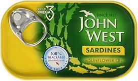 "John West" saulėgrąžų aliejus 120 g (12 vnt.)