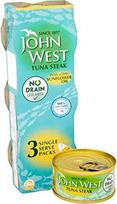 "John West" tuno kepsnys be nusausinimo saulėgrąžų aliejuje 3 x 60g