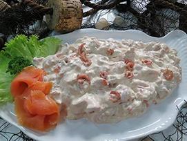 "Klaassen Nordic" krabų druska, Šiaurės jūros krabai, rūkyta lašiša, naminis padažas, 1000 g