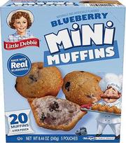 "Little Debbie" mėlynių mini keksiukai 5 maišeliai 240 ml dėžutė