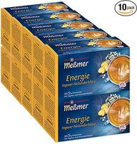 "Meßmer Energie", imbierinis šeivamedis, 20 maišelių, 10 vnt. (10 x 40 g)