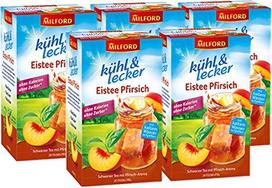 "Milford Cool & Delicious Iced Tea Peach", 20 arbatos maišelių / 5 pakuotės