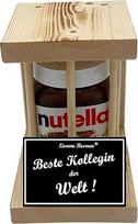 "Nutella" - avarinis rezervas - medinės lazdelės - geriausias kolega pasaulyje - kolegos dovana - "Nutella" dovanų idėja su medžiu vyrams ir moterims