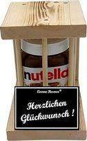 "Nutella" - avarinis rezervas - medinės lazdelės - sveikinimai - sveikinimo dovana - "Nutella" dovanų idėja su mediena vyrams ir moterims